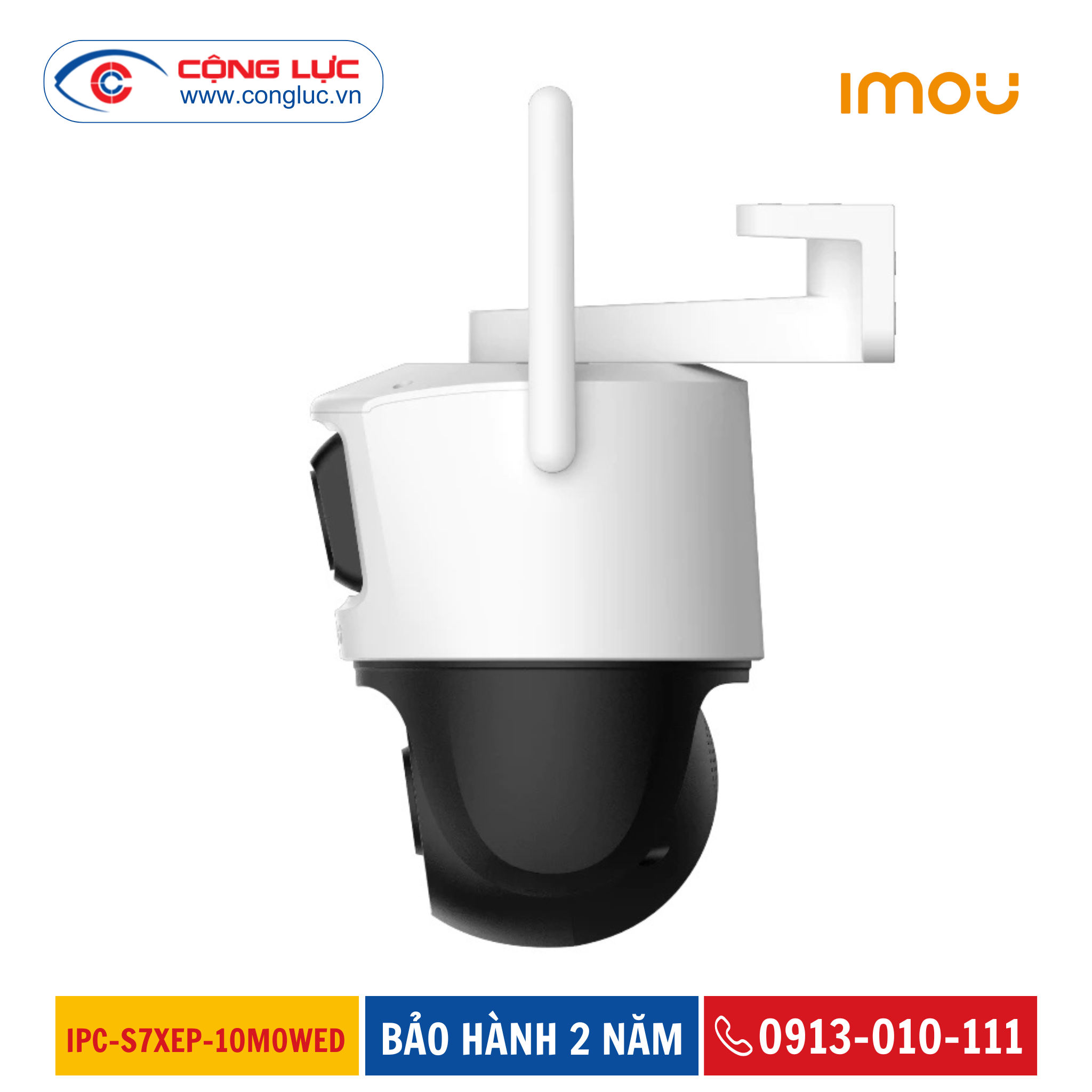 Camera Wifi 2 Mắt Ngoài Trời 10MP (5MP+5MP) iMOU IPC-S7XEP-10M0WED Xoay 360